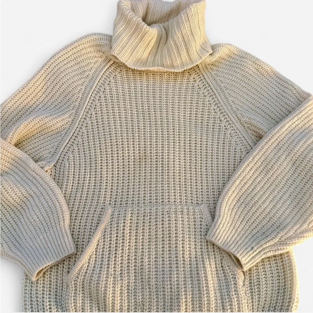 Reiss Harley Wool Cashmere Blend Chunky Oversized Turtleneck Small Snow Day Cozy - Picture 2 of 8